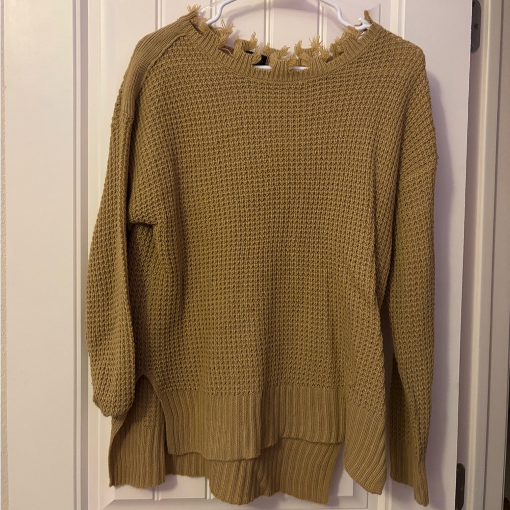 Boutique Stylish Tan Sweater for Women